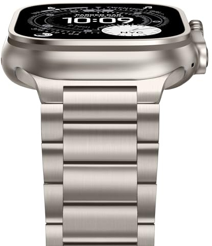 Anlinser Kompatibel med Apple Watch armband 49 mm, 46 mm, 45 mm, 44 mm, 42 mm, 41 mm, 40 mm, 38 mm, rostfritt metallarmband för iWatch Ultra 2/1 SE Series 10 9 8 7 6-1, 49mm/46mm/45mm/44mm/42mm(Serie