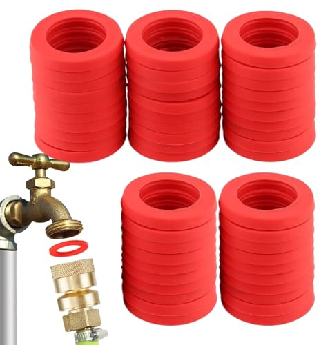 Dichtungen für Wasserschläuche | 50 Stück Silikondichtungen für den Garten | Strapazierfähige Ersatzteile,Badarmatur