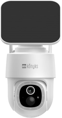 Konyks Camini Air S360 - Trådlös motoriserad utomhuskamera WiFi IP65 + 3 W solpanel - permanent batteritid