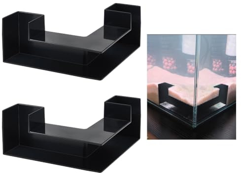 FINGERINSPIRE 2 Pz Tunnel per Acquario a Forma di L 125x125x56mm in Plastica Nera Nascondiglio per Pesci Grotta per Gamberetti, Habitat per Animali Acquatici per Nascondiglio per Pesci e Decorazioni