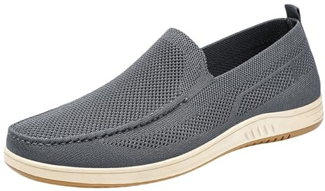 Ventilerande skor herr, tygskor herr sommar slip-on loafers nät enstaka skor platta halvskor bekväma promenadskor lätta löparskor minimalistiska sportskor