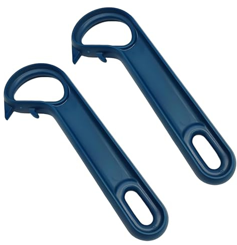 2 Pcs Ring Pull Can Opener Aid,Ring Pull Opener,Easily Open All Kinds of Ring-Pull Cans,Suitable for The Elderly,Beer Cans,Pet Food,and Other Can-Opening Tools,Suitable for Jars (Blue)