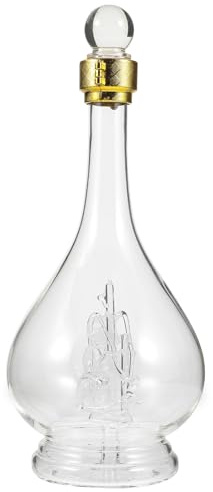 PRETYZOOM Decantador de Licor Creativo de Vidrio Soplado a Mano 500 Ml, Botella Decorativa Transparente en Forma de Barco para Whisky y Vino, Adecuado para Bar y Hogar