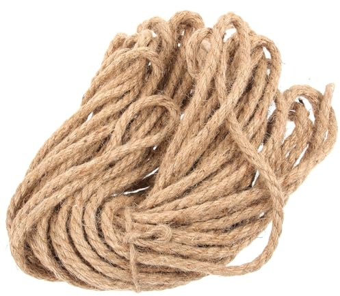 Levemolo Cuerda de Yute Agrícola Resistente 6 Mm X 20 M Color Amarillo para Jardinería y Embalaje Artesanal, Cordel de Yute para Manualidades y Uso Exterior, Hilo Natural Biodegradable