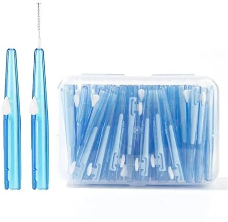 Interdentalborste interdental tandborste, 0,6-1,5 mm, rengöring mellan tänder, munvård, tandtråd, mikroborste, 30 st (0,7 mm blå 30 st)