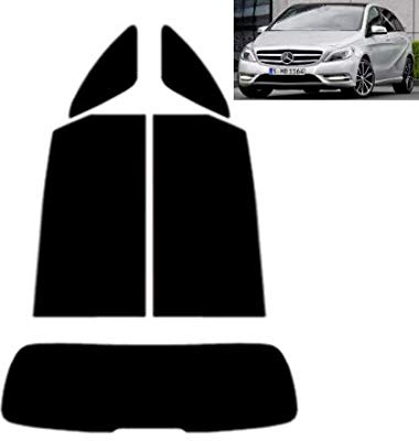 Passgenaue Tönungsfolie für-Mercedes B Class W246 5-Türen 2011-2018 Heck/Seitenscheiben (20% Schwarz)