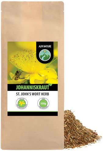 Alpi Nature Johanniskraut Tee 500g, Johanniskraut getrocknet und geschnitten, Johanniskrauttee