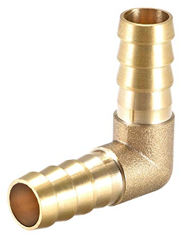 sourcing map Conector Manguera de Lengüeta de Latón 12mm 1 Piezas | Codo de Latón de 90 Grados, 90 grados Codo Espiga para Manguera