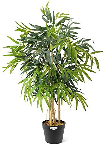 Artificial Bamboo Plant In Pot, Large 3ft 4ft 5ft Tall Indoor Decoration, Realistic Lush Green Leaves, Home Office Restaurant, Christow