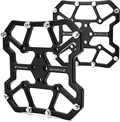 Thinvik Adattatori per Pedali - Compatibili con Shimano SPD-SL/SPD, Look Keo/Delta, Peloton - Conversione da Pedali a Sgancio a Pedali Piatti - Lega di Alluminio CNC