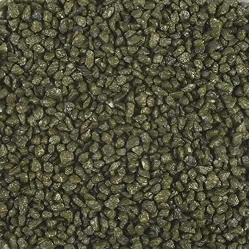 DEKOMARKET Granulado decorativo granulado 2-3 mm, piedras decorativas pequeñas, 0,5 kg (oliva)