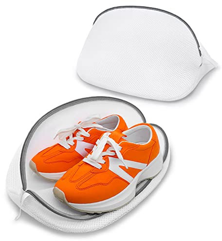 ATDDO 2 Stück Wäschenetz für Schuhe, Sneaker Wäschesäcke für Waschmaschine und Reise Socken, BH Wäschebeutel mit Reißverschluss