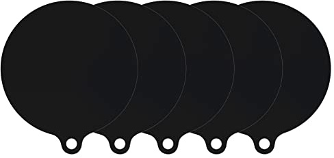 Erpmlyo Silicone Round Induction Hob Protector Mat, 5 Pack, Black