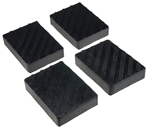 Stix 4× Almohadilla de goma para gato hidráulico 160x120x35mm Juego de bloque de goma Plataforma elevadora