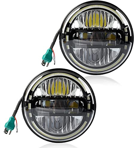 ROCKFOXX LED Scheinwerfer Set 7 Zoll, E-geprüft, Land Rover Defender, Jeep