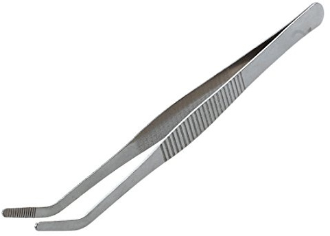 Lodokdre Pinzas de té chinas Kongfu Dao de metal plateado, 19 cm de