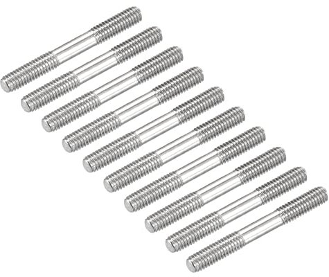 METALLIXITY Doppia Filettata Blocco Viti (M3 Filo 25mm Lunghezza) 20pz, 304 Acciaio Inox Doppio Filettato Stelo Bulloni - per Casa Manutenzione