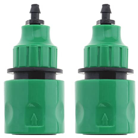 eMagTech 2 Piezas Manguera de Agua de Jardín Conector Rápido Adaptador de Microirrigación Adaptador Unidireccional Conector de Grifo para Sistema de Riego de Jardín de Tubería de 8/11mm 4/7mm