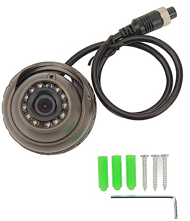 BROLEO Cámara Domo Interior del Vehículo, Equipo de Monitor de Autobús de Visión Nocturna por Infrarrojos Resistente Al Agua IP67 para Autocaravana (720P)