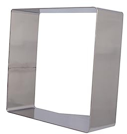 MAGICLULU Stainless Steel Square Cake Ring Mousse Ring for Baking for Making Mousse and Cookie Molds for Fondant and Pastry