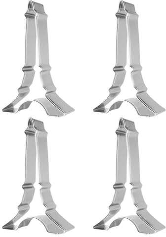 MAGICLULU Eiffelturm Ausstechformen 4Er Set Aus Edelstahl 3.46X2.20X0.79In Keksformen Und Obstschneider Für Kreatives Backen Gemüse Schneiden Zuhause Und Bäckerei