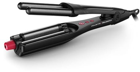 Rowenta x KARL LAGERFELD Waves Addict Hair Waver, Styler per Capelli, 4 Styling Mossi, 4 Impostazioni di Profondità, Temperatura Regolabile per Ogni Tipo di Capelli, Capelli Luminosi, CF471L
