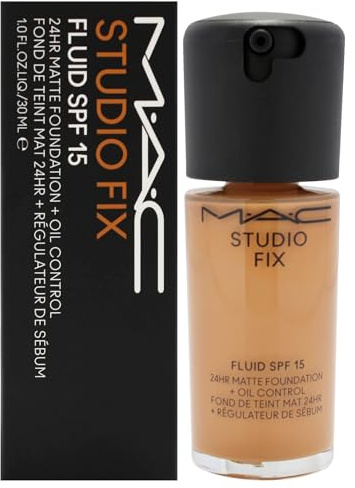Studio Fix Fluid SPF 15 24Hr Matte Foundation plus Oil Control, -NC45 by MAC for Women – 1 oz Foundation