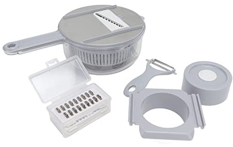 Coupe-légumes Polyvalent, Machine à Trancher les Pommes de Terre, Râpe à Carottes et Concombres, Pratique pour un Usage Domestique (GRAY)