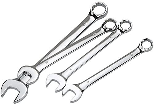 Llave Cresent, llave combinada con extremo de caja abierta, llave combinada de anillo abierto de cromo vanadio, reparación de automóviles for el hogar, herramientas manuales métricas, llaves(7mm)