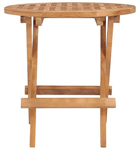 HETFTJN Terrassentisch Kleiner Tisch Outdoor Bistrotisch Outdoor Gartentisch Klein - Klappbarer Gartentisch 50x50x50 cm Teak Massivholz für Aufenthaltsraum Terrasse Speisesaal Innenhof
