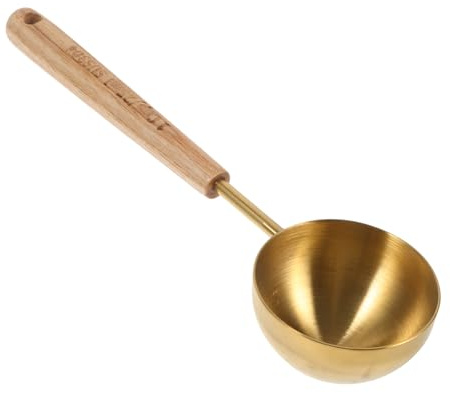IMIKEYA Cucharilla Medidora Inoxidable Mango De Madera Utensilios De Cocina Para Polvo De Cera y Especias