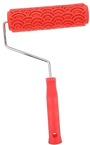 Angoily 7 Zoll Gummi Farbrolle Mit Geprägter Struktur Flexible Farbrolle Für Wandfarben Und Künstlerfarben Langlebige Strukturierte Rollenwalze Für Heimwerker Und Profi