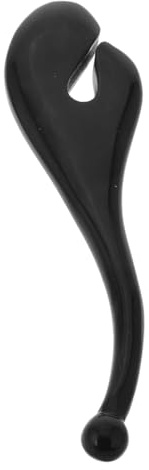 Augenmassagestift Tragbar aus Naturhorn für Gesichtsmassage | Kleiner Format, Schwarze Ausführung, Manuelle Anwendung, für Augenbelastung und Pflegeroutine