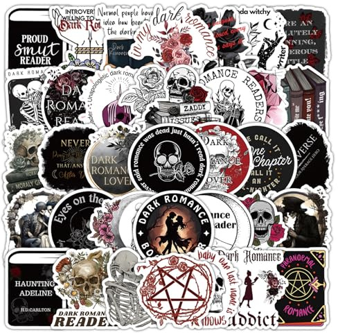 Kabwea 106 Piece Dark Romance Stickers, Bookish Sticker, Romance, Reading Accessories