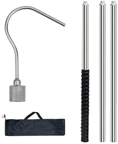 Pool Robot Retrieval Hook - Robotic Pool Cleaner Hook, Pool Vacuum Retrieval Hook | Robotic Cleaner Hook with Telescopic Pole, Heavy Duty Grabbing Retrieval Tool for Beach, Gym, Garden