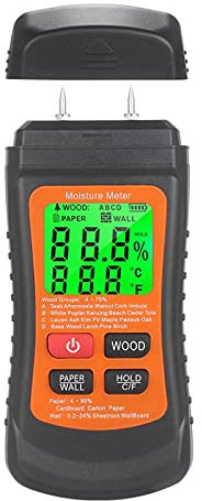 Misuratore di umidità, Damp Moisture Tester Detector di umidità con parete in legno 3 modalità misuratore temperatura for muro di legno