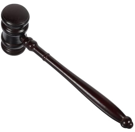FUNOMOCYA Martillo de Madera para Juez y Práctico y Resistente Diseño Regalo para Abogados y Presidentes Duradero y Estable Escritorio