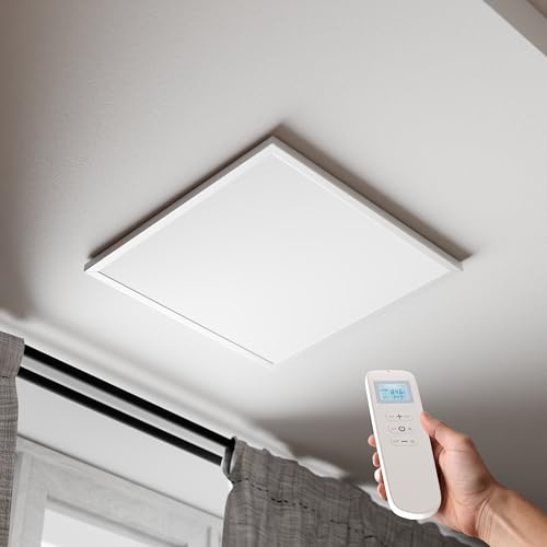 Radi8 Industries Far Infrared Electric Panel Heater | Low Energy Ceiling Mounted, With Wifi/Remote/Thermostat, (595x595mm) 400W (220-240V/50Hz), UK-Brand
