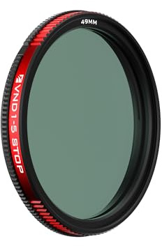 Freewell Filtre ND Variable fileté avec contrôle de 1 à 5 arrêts – 49 mm | de lumière pour Appareil Photo