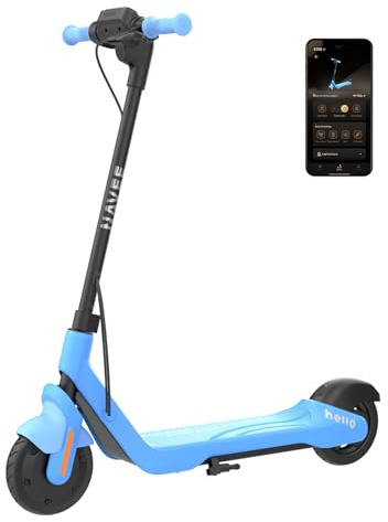 NAVEE K100 K100 Max E-Scooter Kinder ab 6 Jahre - 16 km Reichweite, 16 km/h, 50 kg Belastbar, IPX4 Wasserdicht, Bluetooth-Lautsprecher, RGB-Ambientelicht, faltbar & App-Geschwindigkeitskontrolle