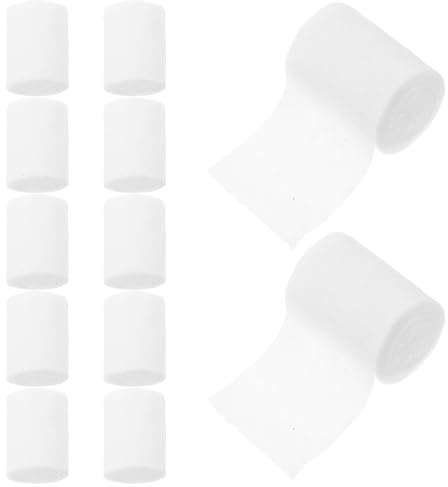 OATIPHO 12 Pezzi Panno di Gesso per Progetti Artistici Fai da Te, Tessuto Flessibile Bianco per Modellazione e Stampi Corporei Facile Applicazione e Formatura