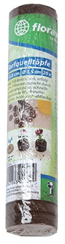 Floraworld Torfquelltöpfe classic 20er Set, Naturfarben, 3.5 x 3.5 x 0.8 cm