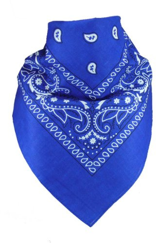 Harrys-Collection extra großes Bandana 100% Baumwolle! 70x70 cm, Größen:70x70, Farben:royalblau