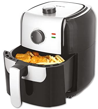 Emerio AF-123543 SmartFryer, AirFryer, Heißluftfritteuse, Frittieren mit heißer Luft-ohne zusätzliches Öl [], 5.5 Liter Volumen, 1400 Watt, Schwarz