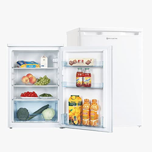 EAS ELECTRIC SMART TECHNOLOGY | EMR851 | Frigorífico bajo encimera | Blanco | nevera pequeña 85x56 cm | Cajón para verduras | Puerta reversible | Capacidad 113 L | Baja potencia sonora | F