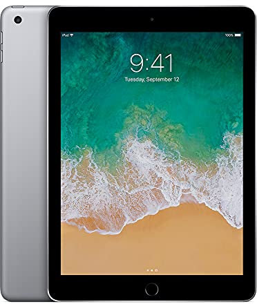 Apple iPad (5th Gen) 128GB Wi-Fi + Cellular - Space Gray (Renewed)