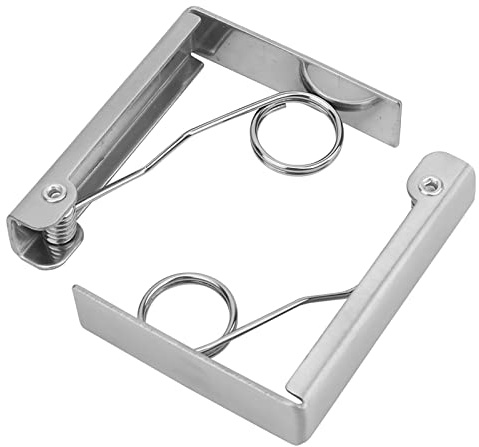 2 Pinzas para Mantel, Grandes de Acero Inoxidable con Resorte, Abrazaderas para Cubierta de Mantel, Soportes Manteles de Mesa para Interiores Y Exteriores Picnics, Carpas, Bodas, Fiestas