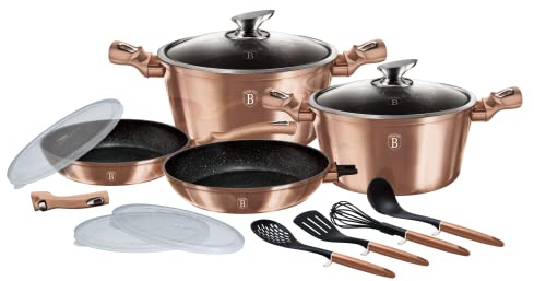 Berlinger Haus 13 Piece Non Stick Cookware Set w/Detachable Handle