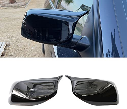 PAISEN 1 Paar Auto Spiegelkappen，Rückspiegelgehäuse，Abdeckungen Seitenspiegel，Tür Spiegelkappen für F20 F22 F23 F30 F31 F32 F33 F36 F87 M2 X1 E84（Bright black）