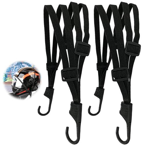 Gepäckträger, 2 STK Fahrrad Spanngummi Elastische, 60cm Spanngurte mit Haken, Spanngurte Kurz Mit 4 Schiebeschnalle mit Haken Verstellbar Elastische, Gepäckträger Spanngurt für Motorrad Fahrrad usw